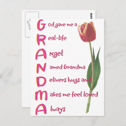 oma briefkaart (Voorkant / Achterkant)