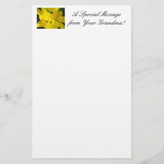 Oma Briefpapier Een Speciale Boodschap van Jou (Voorkant)