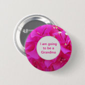 Oma Bright Pink Azalea Flower Ronde Button 5,7 Cm (Voorkant /achterkant)