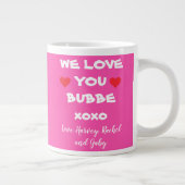 Oma BUBBE WE HOUDEN VAN U, kleinkinderen Names Cut Grote Koffiekop (Rechts)