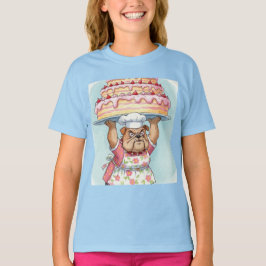 Oma Bulldog en een enorme taart van Natasha Us T-shirt