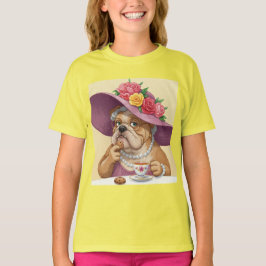 Oma Bulldog en Tea Party beroemd gemaakt door Nata T-shirt
