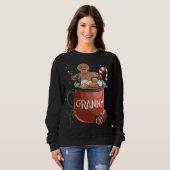 Oma Cacao Mok Gingerbread Cookie Xmas Kerstmis Trui (Voorkant volledig)