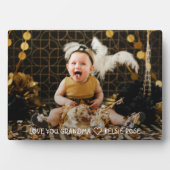 Oma cadeau kleinkind foto  fotoplaat (voorkant)