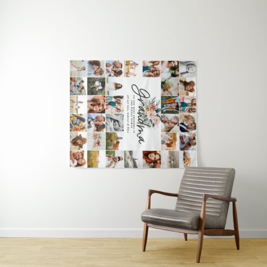 Oma cadeau multi foto mooie bloemstuk  wandkleed (In Situ (horizontaal))