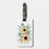 OMA-cadeaus - Gepersonaliseerd Thema Zonnebloem Bagagelabel (Achterkant verticaal)