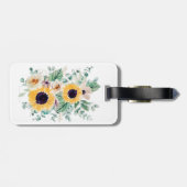 OMA-cadeaus - Gepersonaliseerd Thema Zonnebloem Bagagelabel (Achterkant horizontaal)