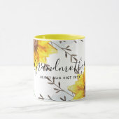 OMA-cadeaus - Gepersonaliseerd Thema Zonnebloem Mok (Midden)