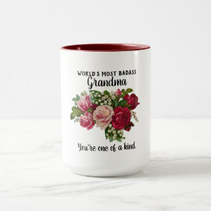 Oma Cadeaus - Stoere Unieke - Bloemig Mok