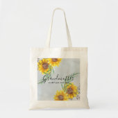 OMA-cadeaus - Zonnebloem Thema Gepersonaliseerd Tote Bag (Voorkant)