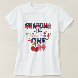 Oma Cherry Schattige Eén Cute Verjaardag Familie T-shirt
