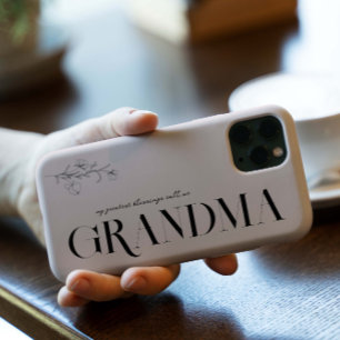 Oma Chic Boho Lettering & Bloemen iPhone 15 Pro Case