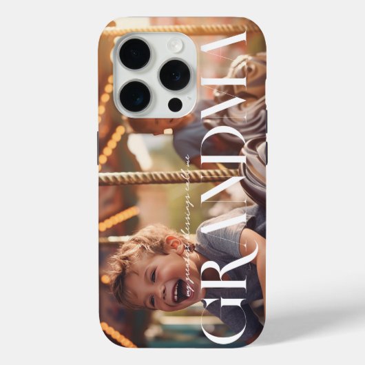 Oma | Chic Boho Lettering & Foto Case-Mate iPhone Case (Achterkant)