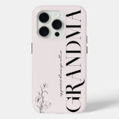 Oma | Chique Boho Lettering & Bloemen Case-Mate iPhone Case (Achterkant)