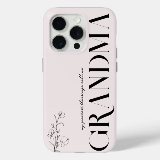 Oma | Chique Boho Lettering & Bloemen Case-Mate iPhone Case (Achterkant)