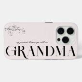 Oma | Chique Boho Lettering & Bloemen Case-Mate iPhone Case (Achterkant (horizontaal))