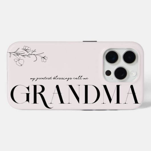Oma | Chique Boho Lettering & Bloemen Case-Mate iPhone Case (Achterkant (horizontaal))