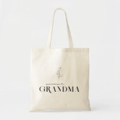Oma | Chique Boho Lettering & Bloemen Tote Bag (Voorkant)