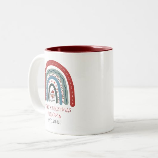 Oma Christmas Two-Tone Coffee Mok (Voorkant links)