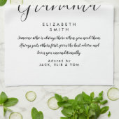 Oma Citaat Elegant Script Foto Theedoek (Gevouwen)