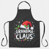 Oma Claus Kerst Familie Unie Outfit Schort (Voorkant)