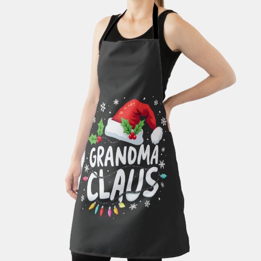 Oma Claus Kerst Familie Unie Outfit Schort (Insitu)