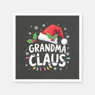 Oma Claus Kerst Familie Unie Outfit Servet