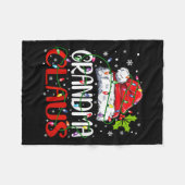 Oma Claus Kerstman Matching Familie Xmas Fleece Deken (Voorkant (Horizontaal))