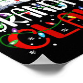 Oma Claus Kerstman Matching Familie Xmas Poster (Hoek)