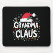 Oma Claus Kerstverlichting Kerstman Familie Matchi Muismat (Voorkant)