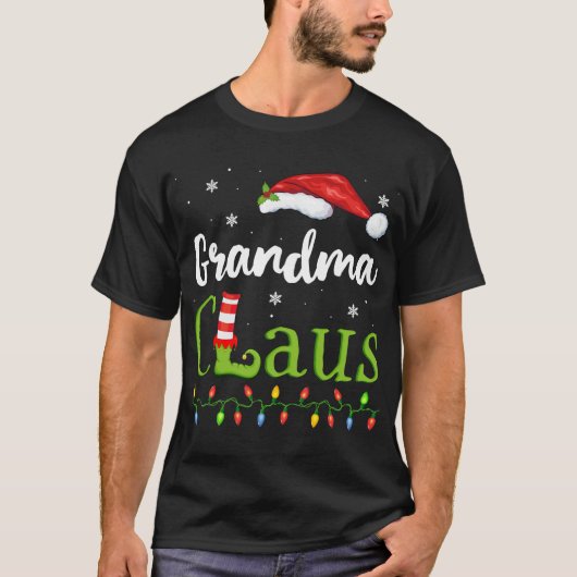 Oma Claus Santa Pyjama's Grappig cadeau idee Chris T-shirt (Voorkant)