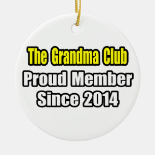 Oma Club ... lid van de groep sinds 2014 Keramisch Ornament