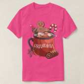 Oma Cocoa Mok Gingerbrood Koekje Xmas Christma T-shirt (Design voorkant)