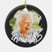 Oma Cool Modern Eenvoudige Grunge Keramisch Ornament (Achterkant)
