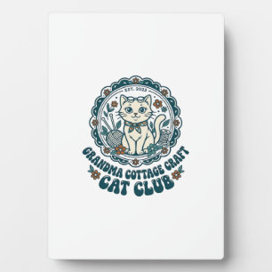 Oma Cottage Ambacht Kat Dierenliefhebber Shirt Kun Fotoplaat