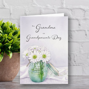 Oma-dag voor witte madeliefjes in pot voor oma kaart