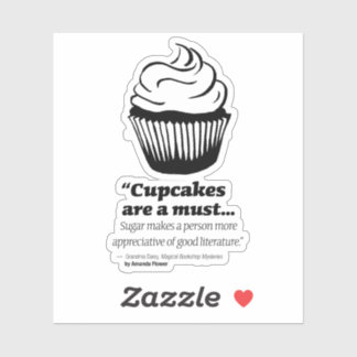 Oma Daisy Cupcake Vinyl Sticker