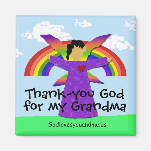 Oma dank je wel magneet (Voorkant)