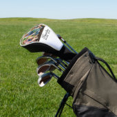 Oma datum elegante script aangepaste cadeau golfheadcover (Insitu)