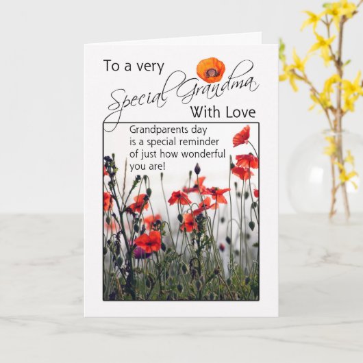 Oma, de Kaart van de Dag van Grootouders - Wilde (Gele Bloem)
