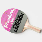 Oma De Legende Smack praat roze Zilver Game Tafeltennisbatje (Zijkant)