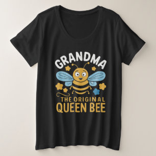 Oma de originele bijenkoningin grote maat t-shirt