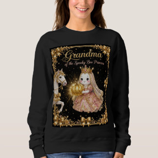 Oma de Spooky Boo Prinses Shirt Zwart Goud