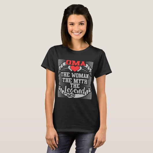 OMA DE VROUW DE MYTH DE LEGEND T-SHIRT (Voorkant volledig)