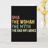 Oma De Vrouw De Mythe De D Invloed Funny Vinta Kaart (Gele Bloem)