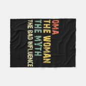 Oma de vrouw De mythe De invloed van de grappige V Fleece Deken (Voorkant (Horizontaal))