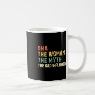 Oma de vrouw De mythe De invloed van de grappige V Koffiemok