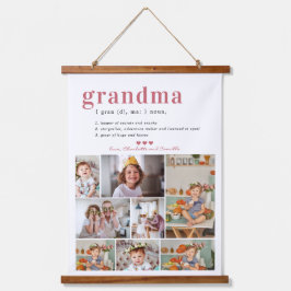 Oma definitie | 8 foto gepersonaliseerd hangend wandkleed