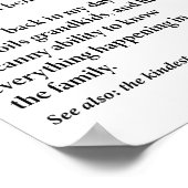 Oma Definitie Grappige Grootmoeder Oma's Poster (Hoek)