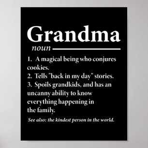 Oma definitie grappige oma's poster